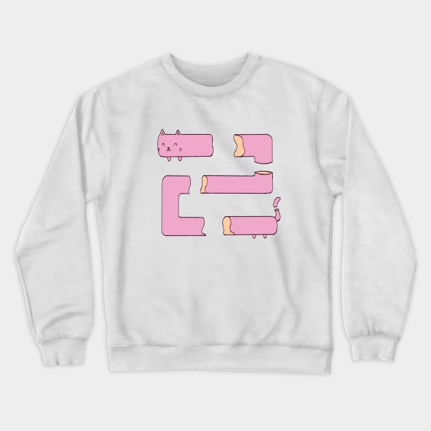 Strawberry Cat Cake Crewneck Sweatshirt by annearrt